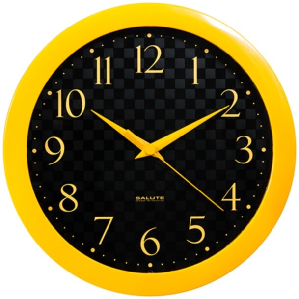 Часы настенные черно-желтые П-Б2-442