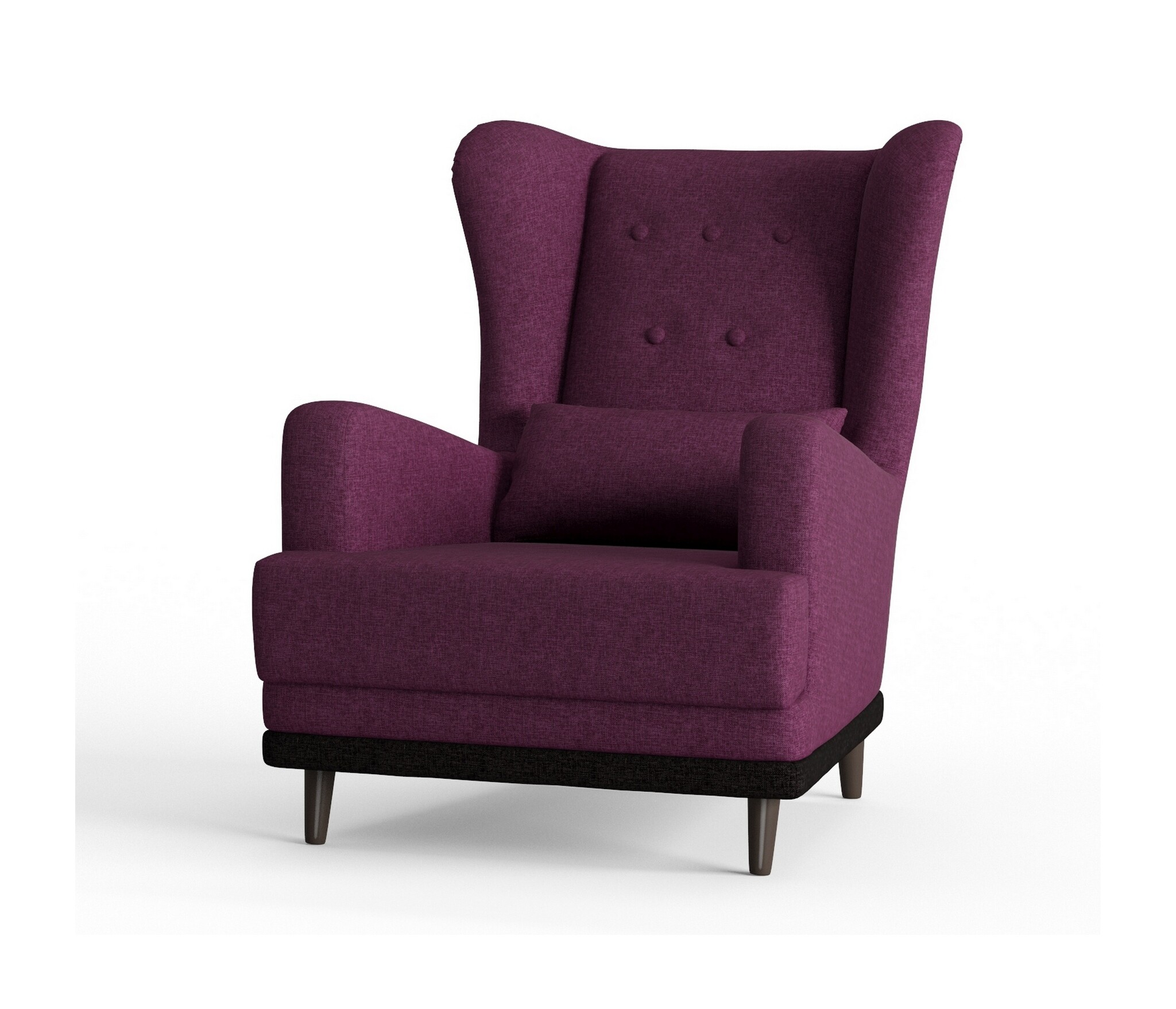 Кресло мягкое с ушами на ножках dream фиолетовое &quot;Барон&quot;
