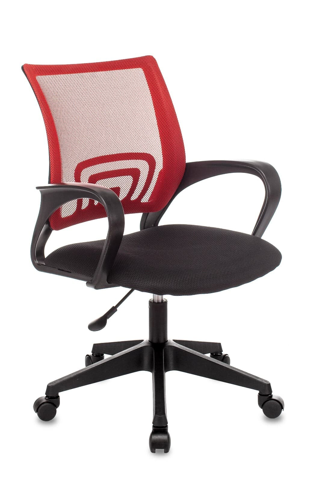 Кресло офисное тканевое черное, красное St-Basic