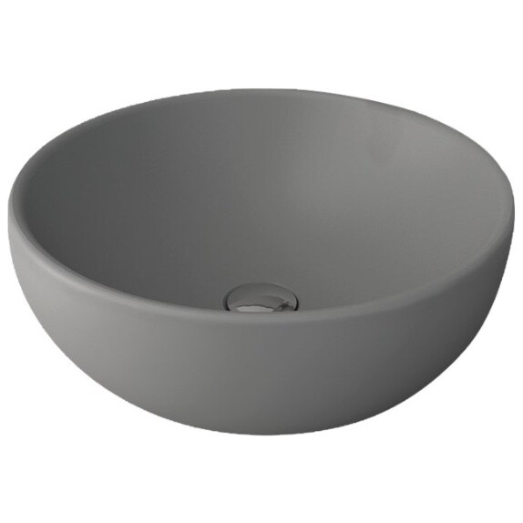 Раковина накладная фарфоровая круглая 45 см серая Roma Bocchi Vessel 1119-006-0125