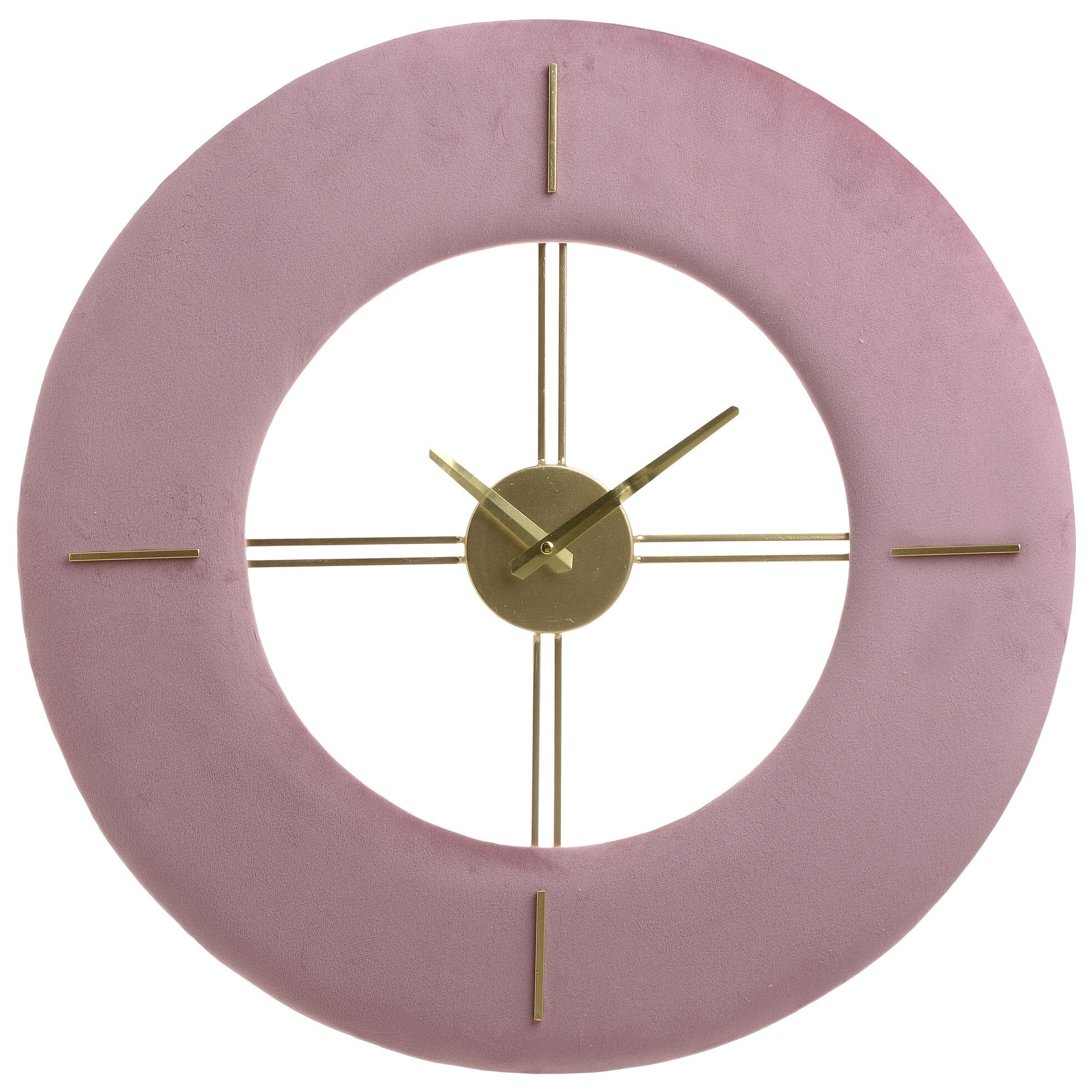 Часы настенные кварцевые круглые 48 см розовые 111483