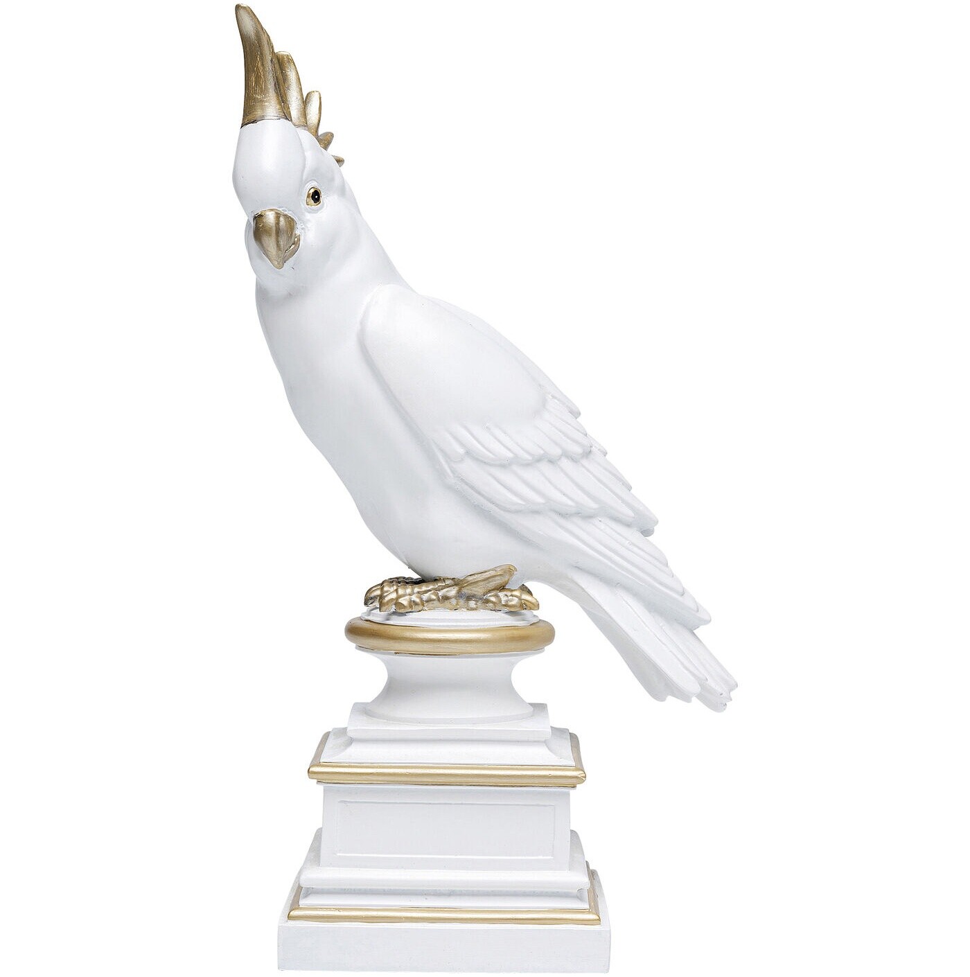 Фигурка декоративная из полирезина белая Parrot 53036