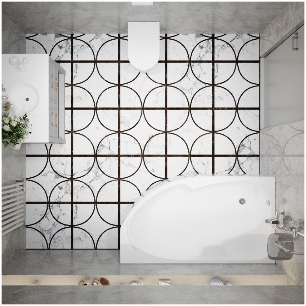 Ванна акриловая 170х95 см обрезанная левая белая Triton "София" Щ0000046115 - изображение 7