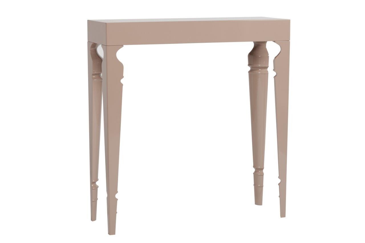 Консоль бежевая с резными ножками Carrie One Grey-Beige