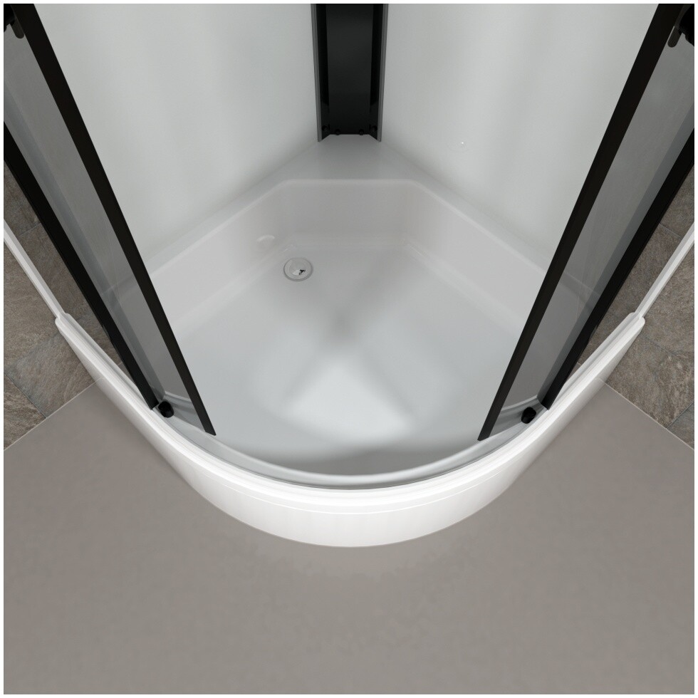 Душевая кабина четверть круга со средним поддоном 90х90 см белая Triton "Грэй-Вайт В" Щ0000067301 - изображение 8