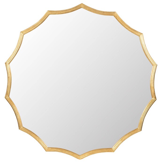 Зеркало настенное круглое 102х102см золото Glasar