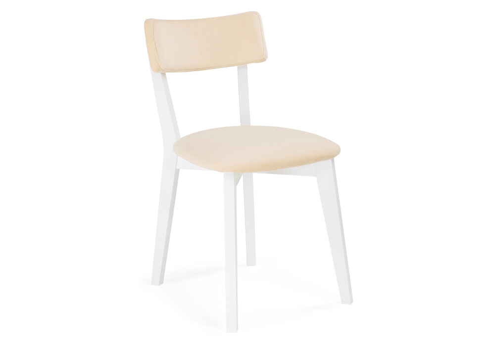Деревянный стул с мягким сиденьем бежевый, белый &quot;Гилмар&quot;