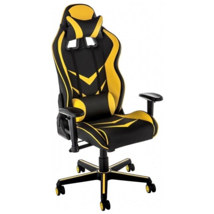 Кресло компьютерное черно-желтое Racer