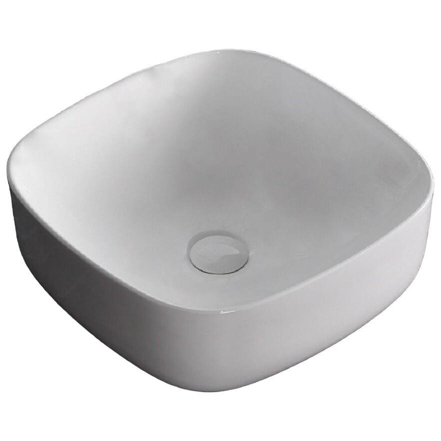 Раковина накладная керамическая квадратная белая Cerutti SPA CR0010