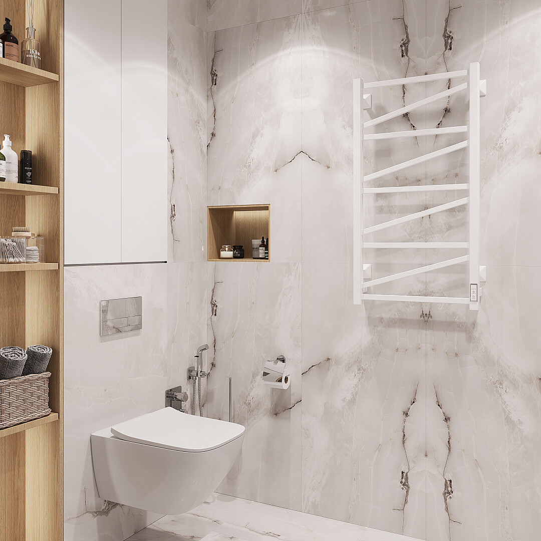 Полотенцесушитель электрический 100x50 см белый Ewrika "Пенелопа" Z 4657771773716 - изображение 6