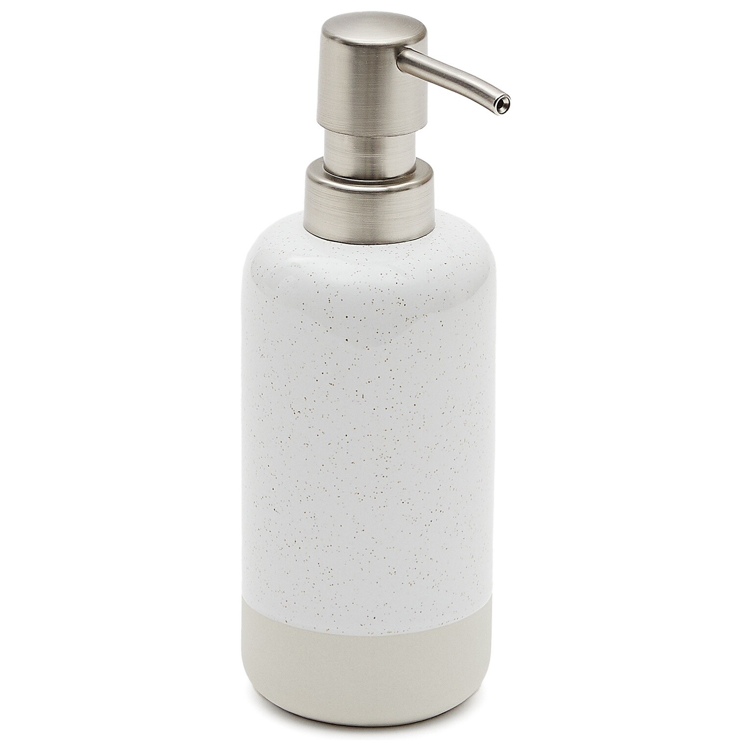 Дозатор для мыла керамический белый, бежевый Selis от La Forma
