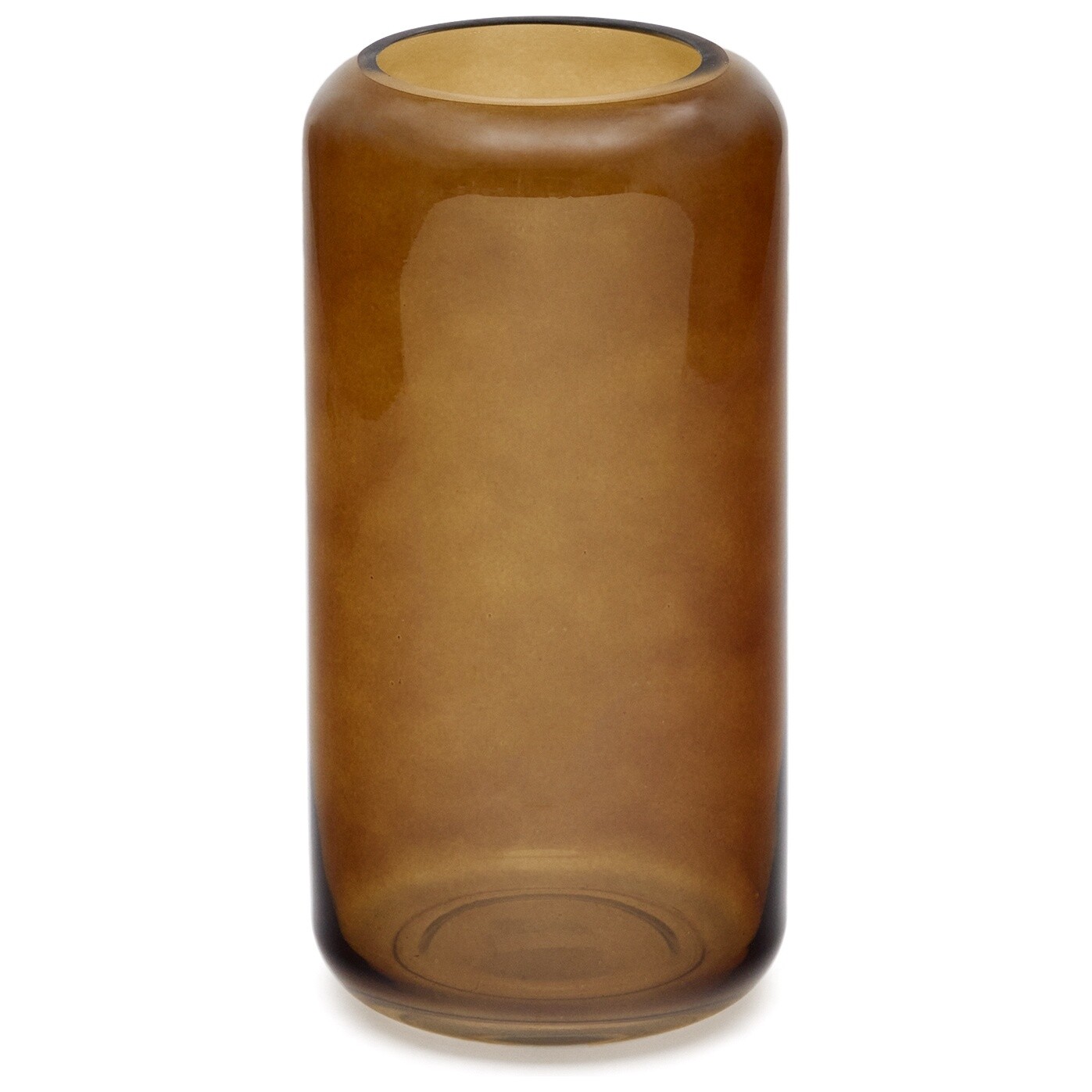 Ваза стеклянная настольная круглая 32 см коричневая Tali от La Forma