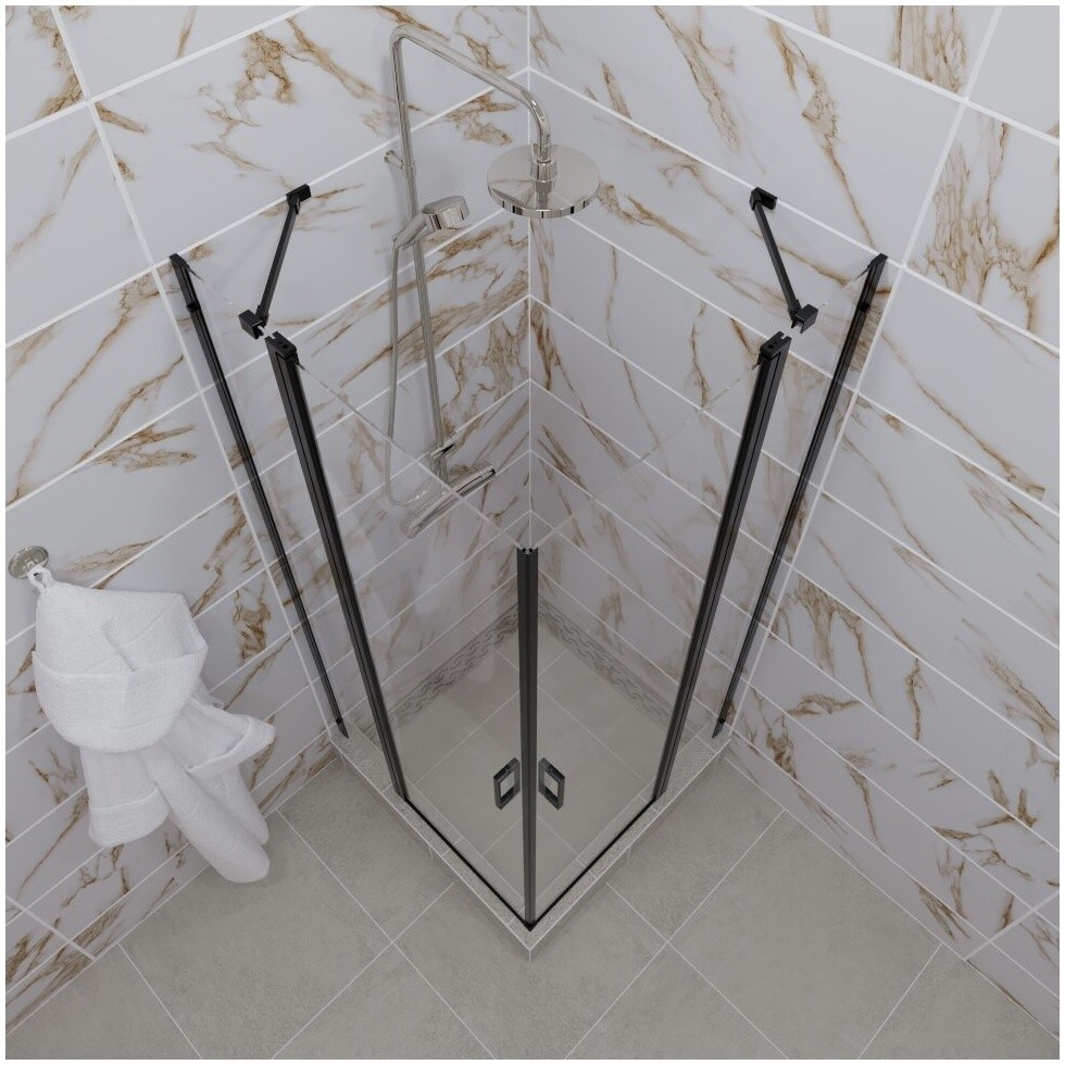 Душевой уголок квадратный 90х90 см черный Triton "Тау-Блэк" Щ0000054036 - изображение 7