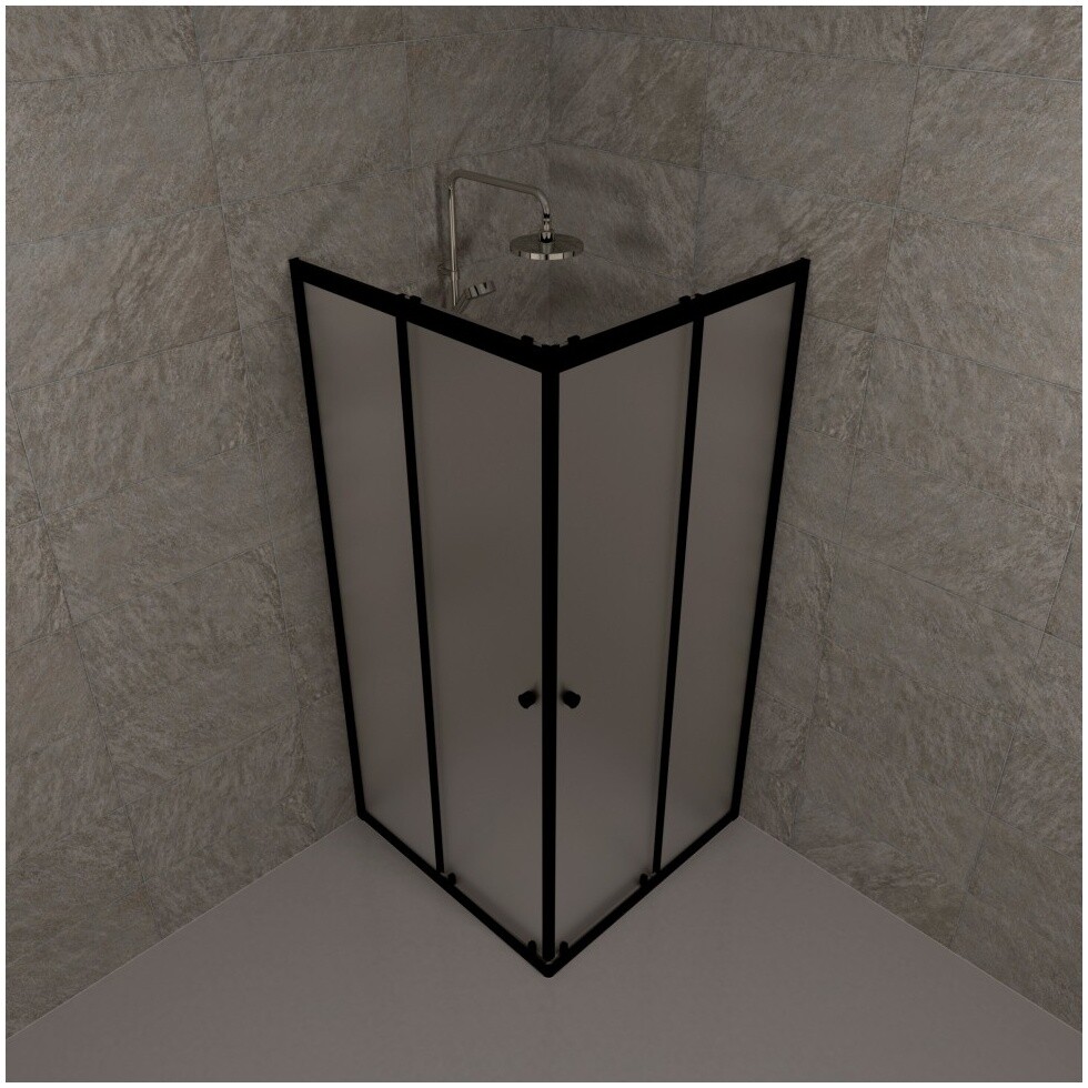 Душевой уголок 90х90 см белый, черный, прозрачный Triton "Вента-БВ" Щ0000064631 - изображение 5