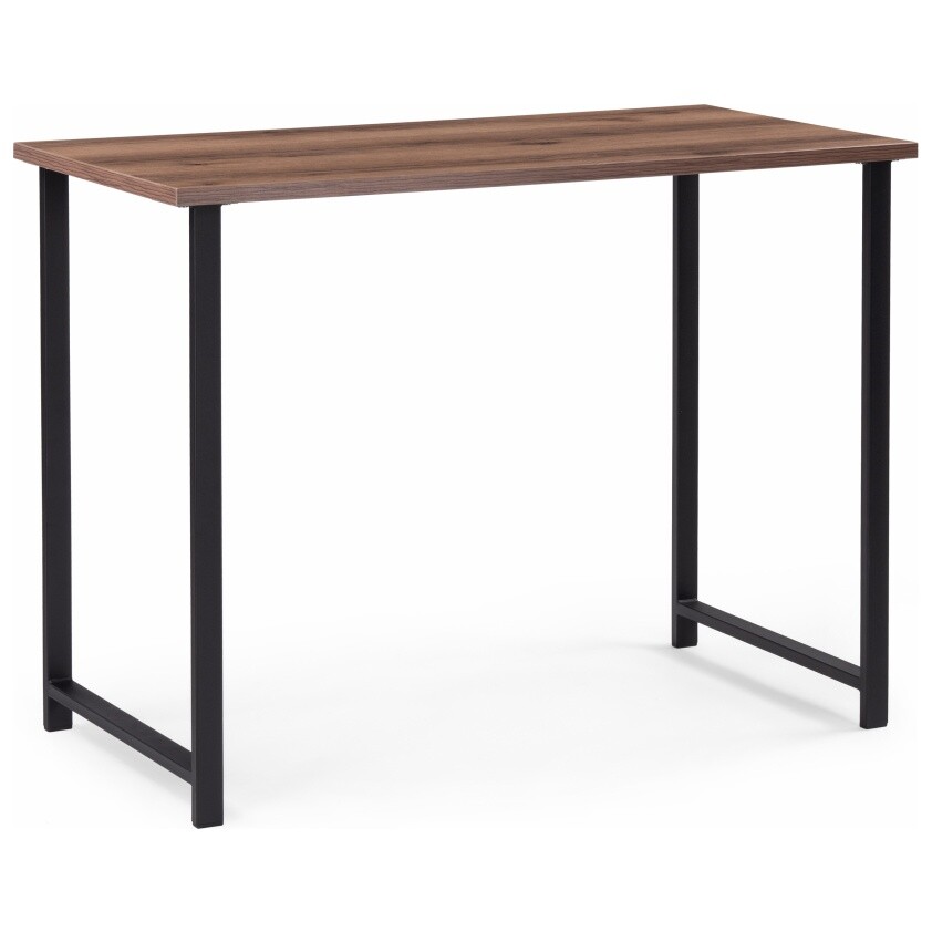 Барный стол на металлических ножках 98х120 см дуб делано темный, черный &quot;Дилан Лофт&quot;