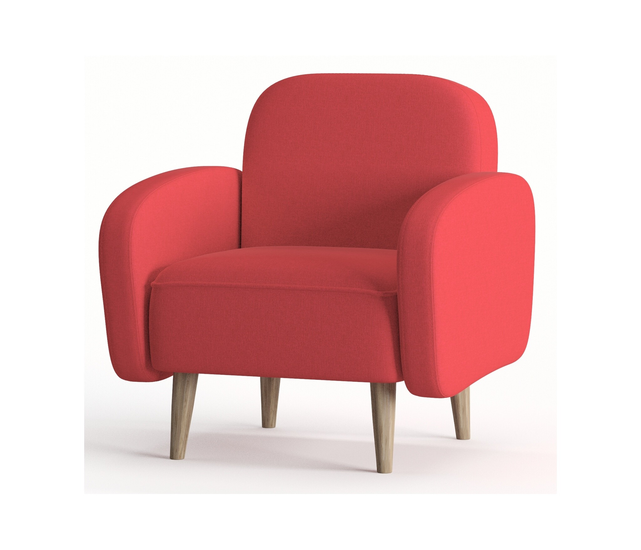 Кресло с мягкими подлокотниками на ножках dream красное &quot;Бризби&quot;