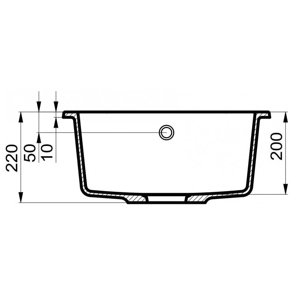 Мойка кухонная черная матовая Milacio Navarra 78 Cuarzo MC.77051 - изображение 4