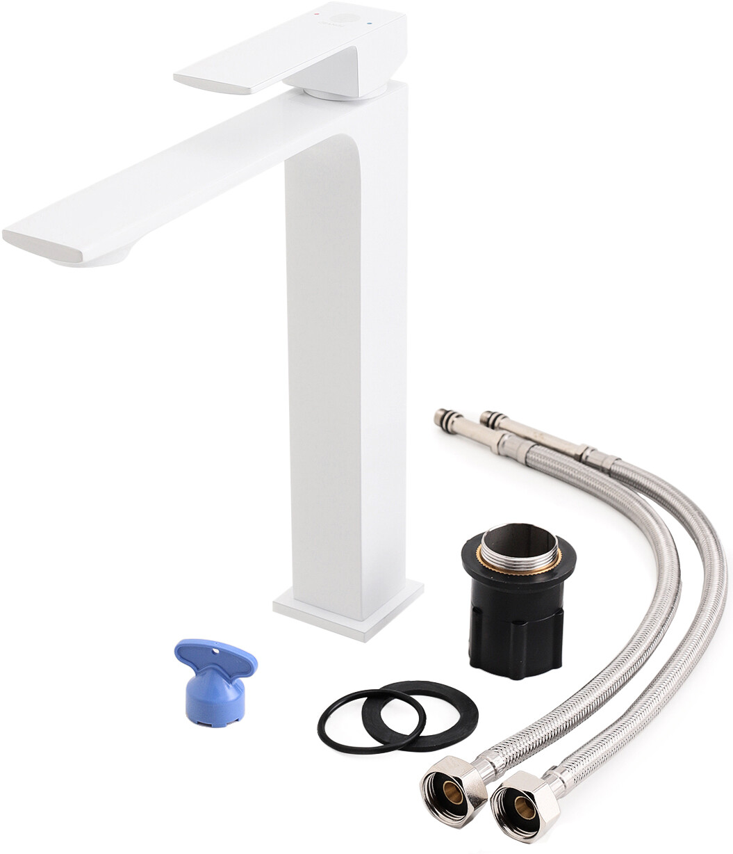 Смеситель для раковины белый Stworki "Карлстад" KAS-02w - изображение 8