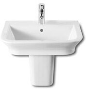 Раковина подвесная фарфоровая прямоугольная 42х50 см белая Roca The Gap 327476000