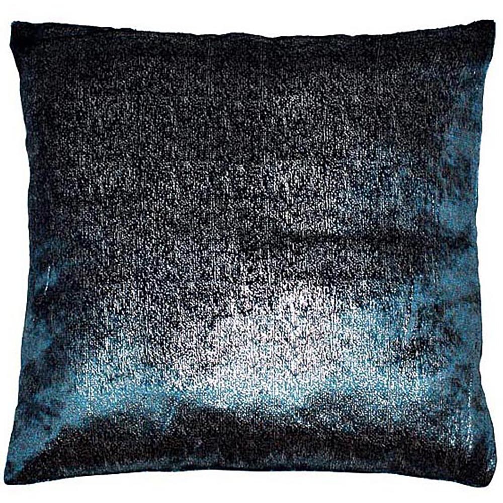Подушка квадратная вельвет синий металлик 45х45 см