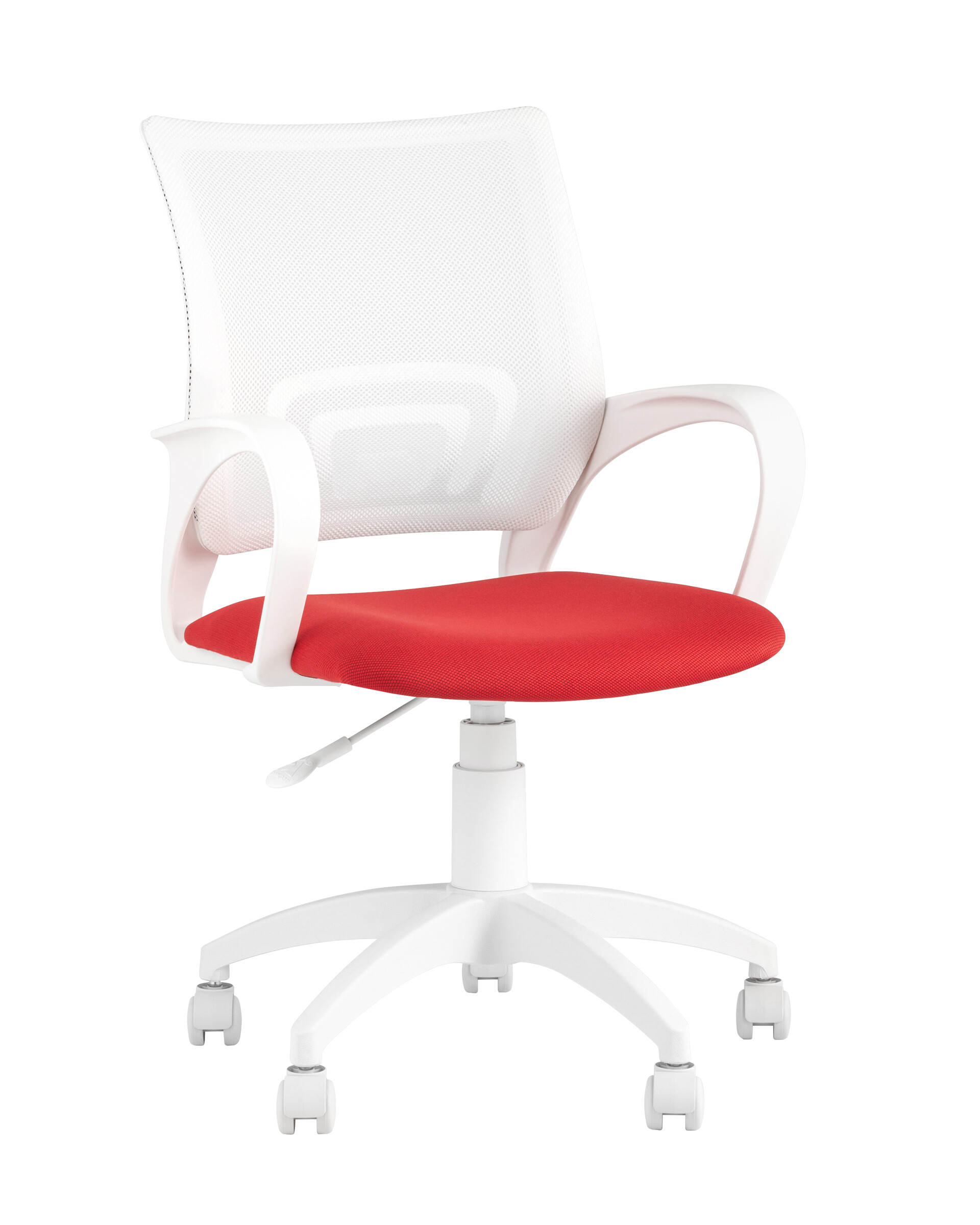 Кресло офисное белое, красное ST-BASIC-W