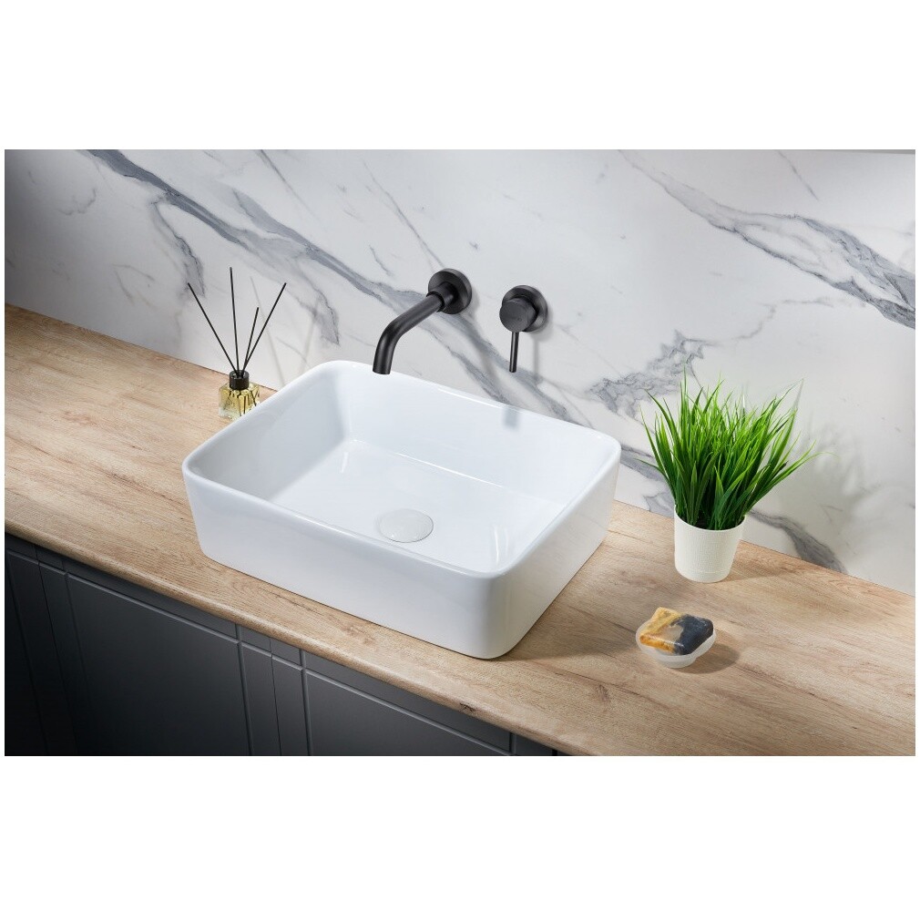 Смеситель для раковины встраиваемый однорычажный черный матовый Milacio Ultra MCU.552.MB - изображение 4