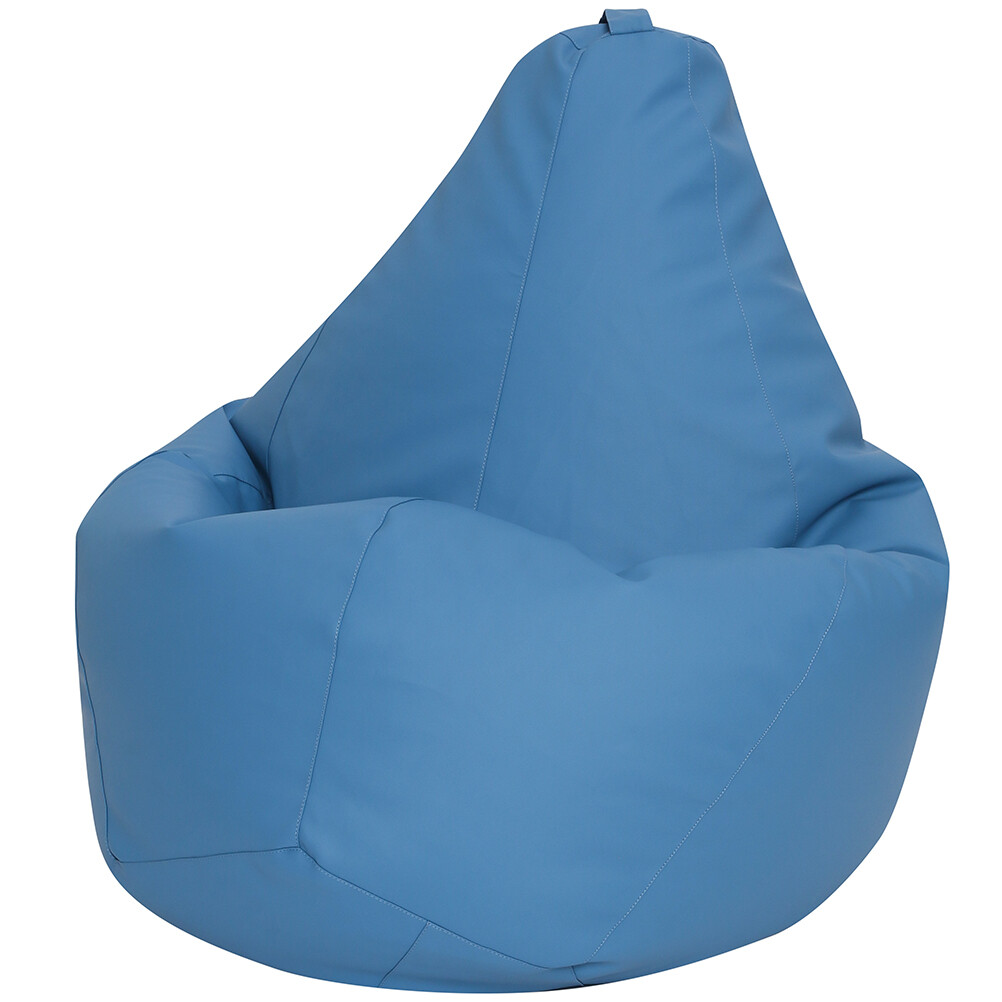 Кресло-мешок XL из экокожи голубое &quot;Груша&quot;