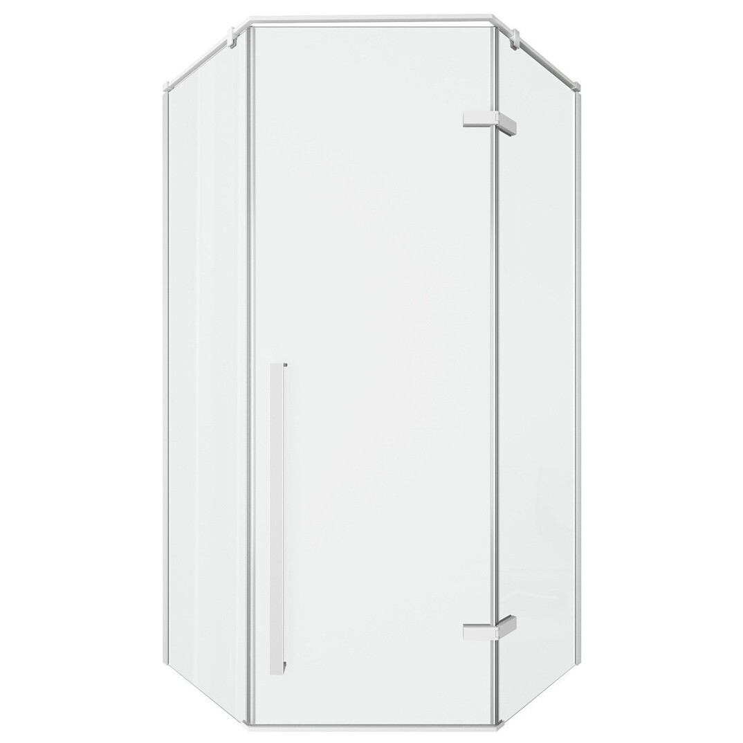 Душевой уголок пятиугольный 100x100 см белый матовый Cerutti SPA C2AW