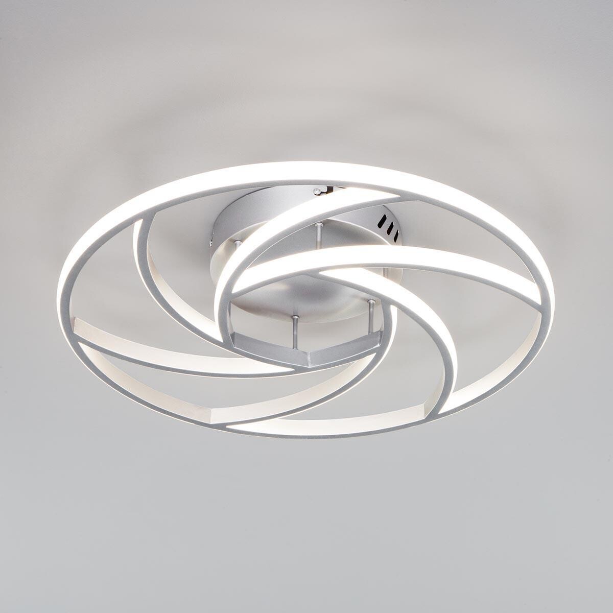 Светильник потолочный светодиодный серебряный Indio 90207-1 серебро