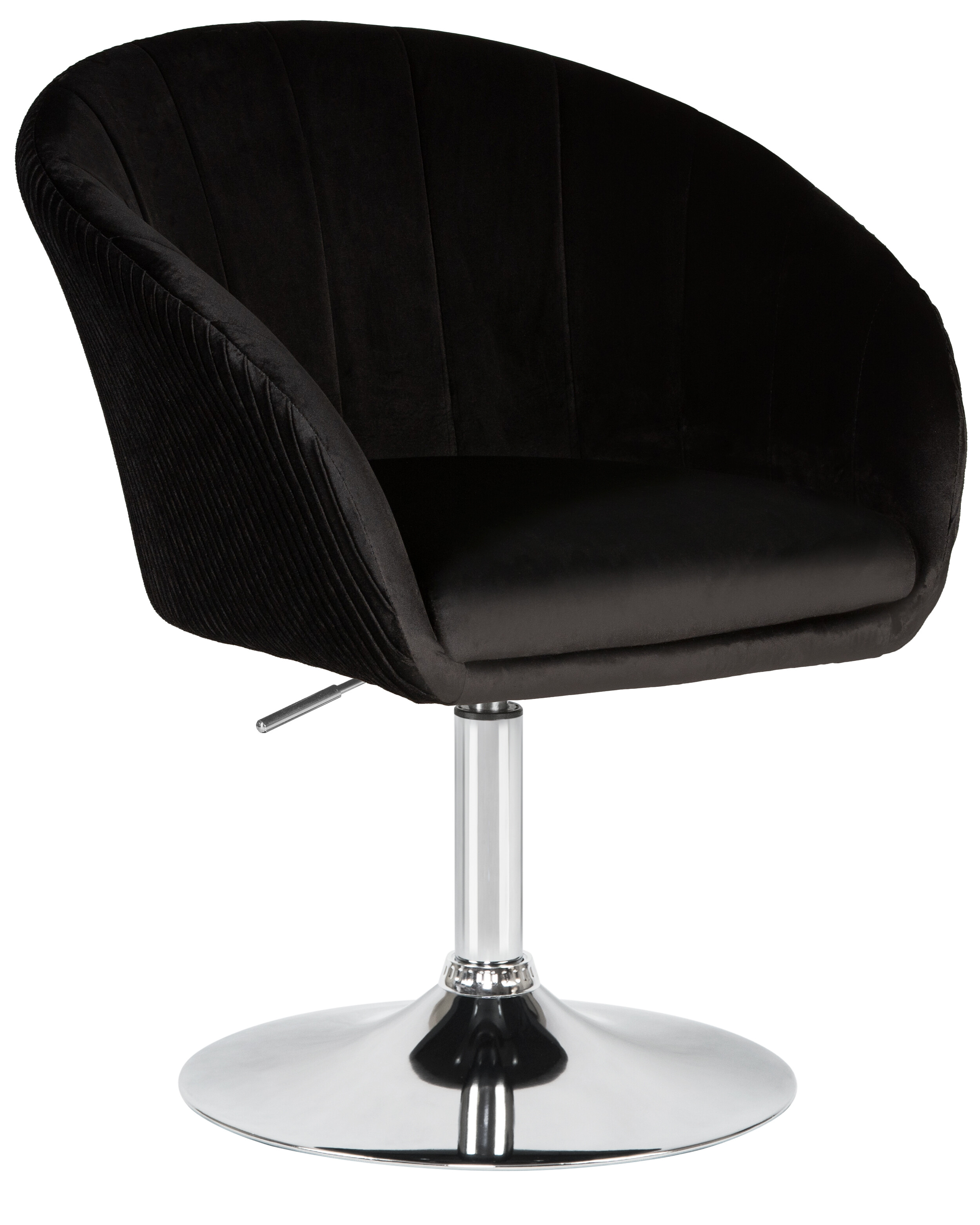 Кресло дизайнерское с подлокотниками черное Edison