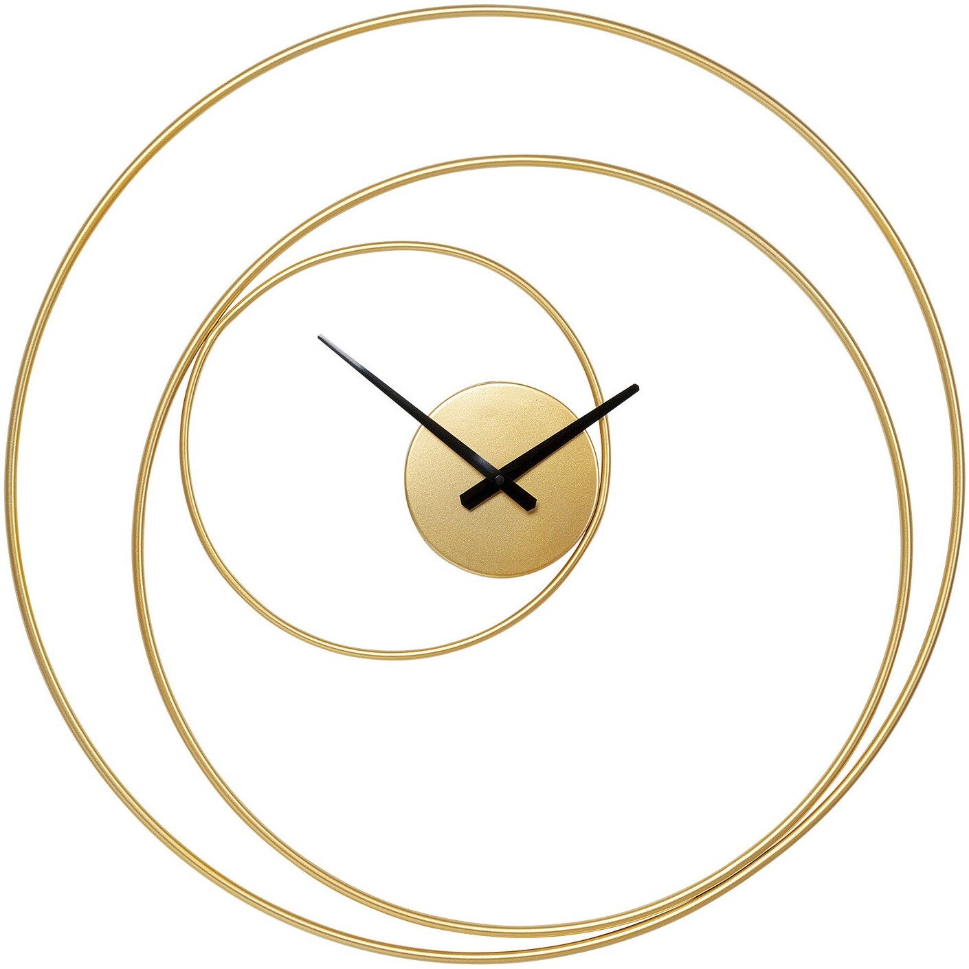 Часы настенные кварцевые круглые золотые Circles 54987