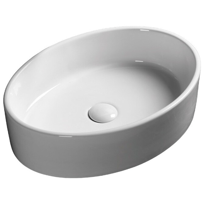 Раковина накладная керамическая овальная белая Cerutti SPA CR7016