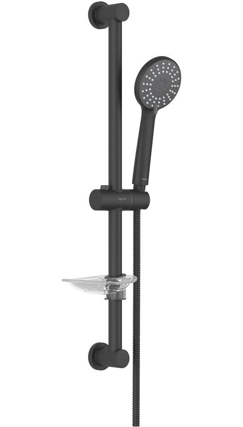Душевой комплект с лейкой и смесителем для душа черный Aquatek "Бетта" AQ1132MB - изображение 5