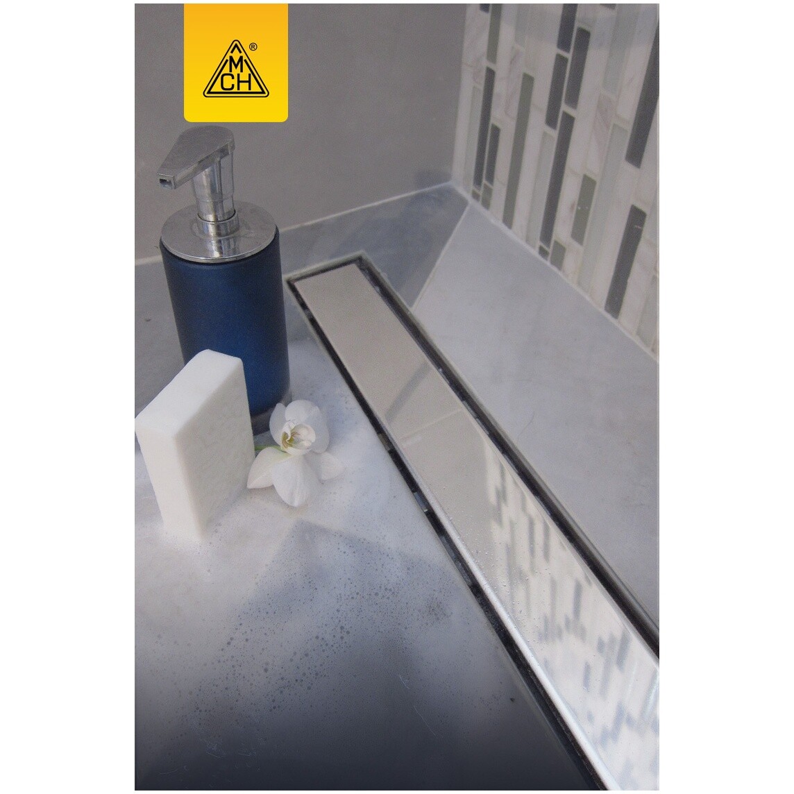 Душевой лоток с решеткой 85 см хром Creto Uni CRE-850 UH - изображение 5