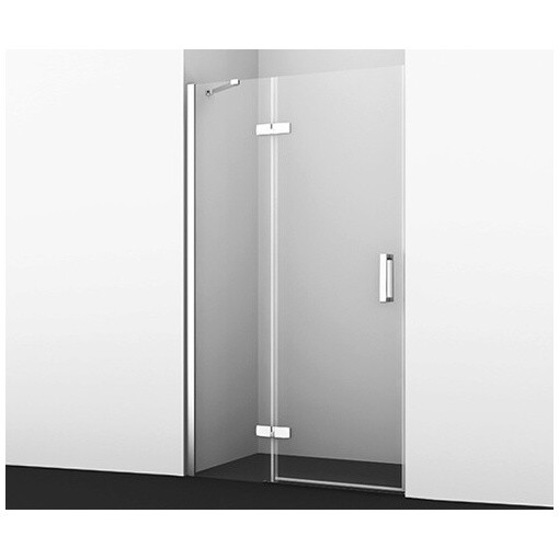 Душевая дверь распашная 120х200 см прозрачная, белая, хром Wasserkraft Aller 10H05LWHITE