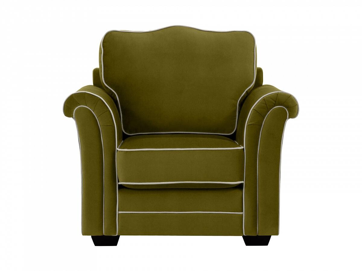 Кресло с мягкими подлокотниками зеленое Sydney