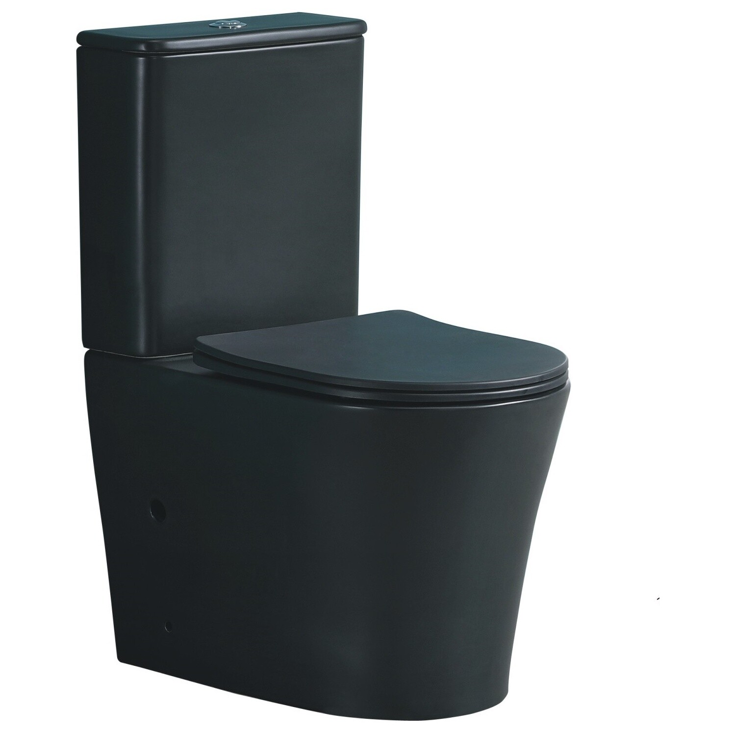 Унитаз напольный безободковый с сиденьем микролифт черный Cerutti SPA Adige MB CT9244
