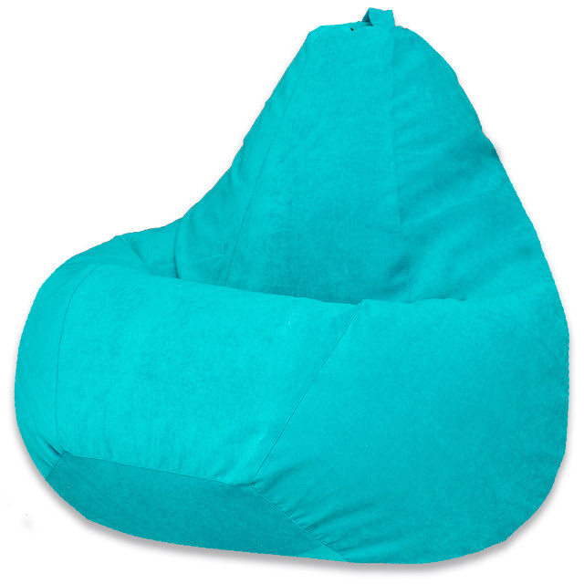 Кресло-мешок XL ткань микровельвет, бирюзовое &quot;Груша&quot;