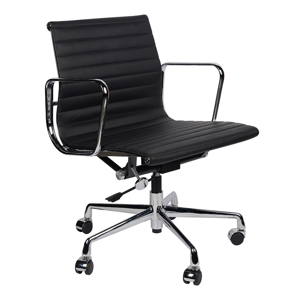 Кресло Eames Style черная кожа
