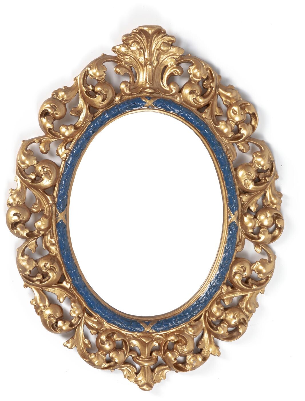 Зеркало настенное овальное античное 47x36см золото Glasar