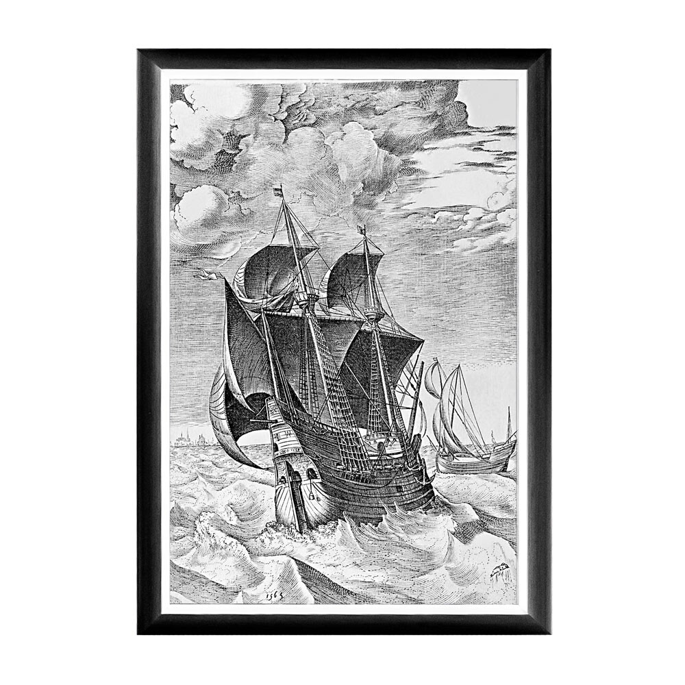 Арт-постер «Брейгель: Корабль в бурном море»