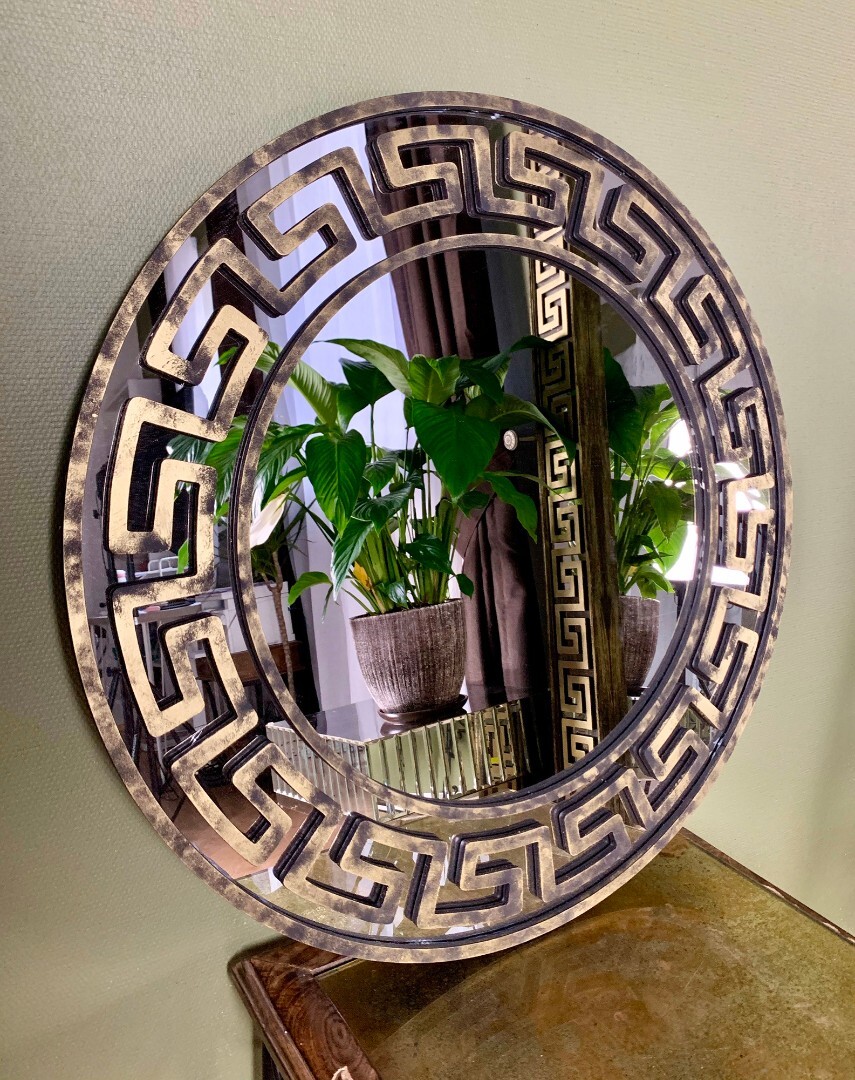 Зеркало круглое в греческом стиле 70 см Epico