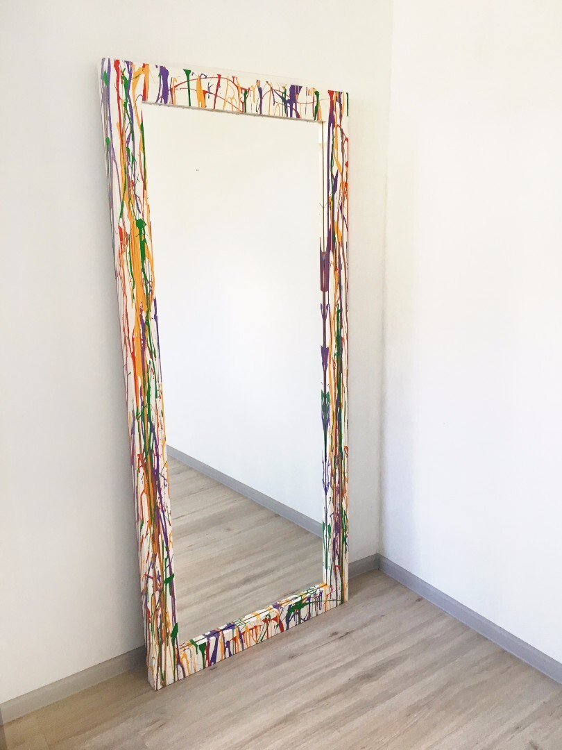 Зеркало напольное в полный рост с красочным принтом Anglet