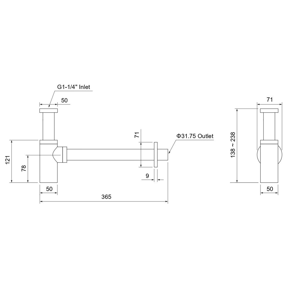 Сифон для раковины шлифованное золото Aquatek AQ6012BG - изображение 7