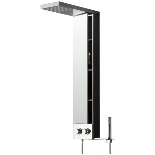 Душевая панель с тропическим душем 128х42 см серебро Cerutti SPA Ticino CT9662