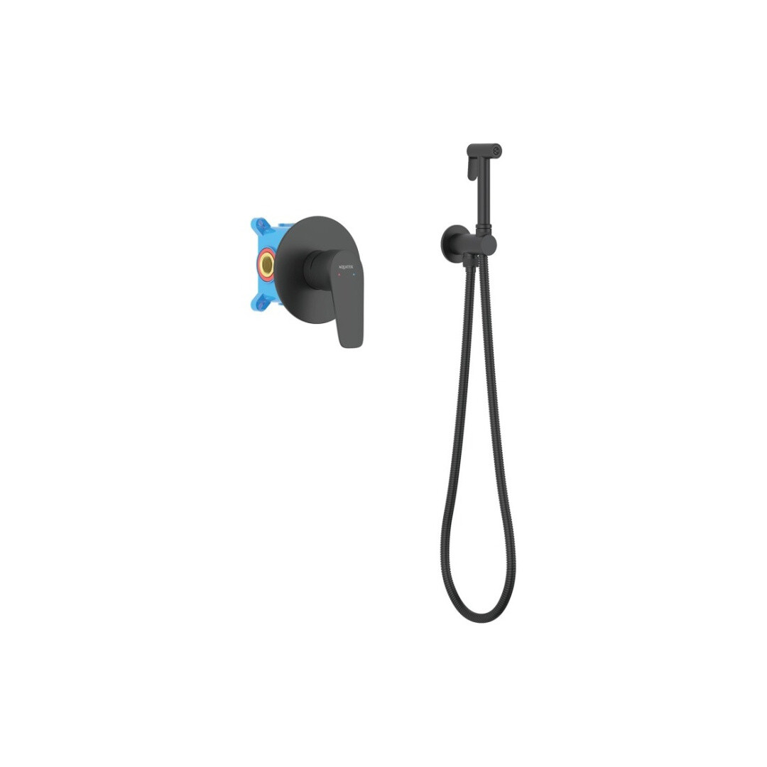 Гигиенический душ встраиваемый со смесителем черный Aquatek &quot;Бетта&quot; AQ1119MB