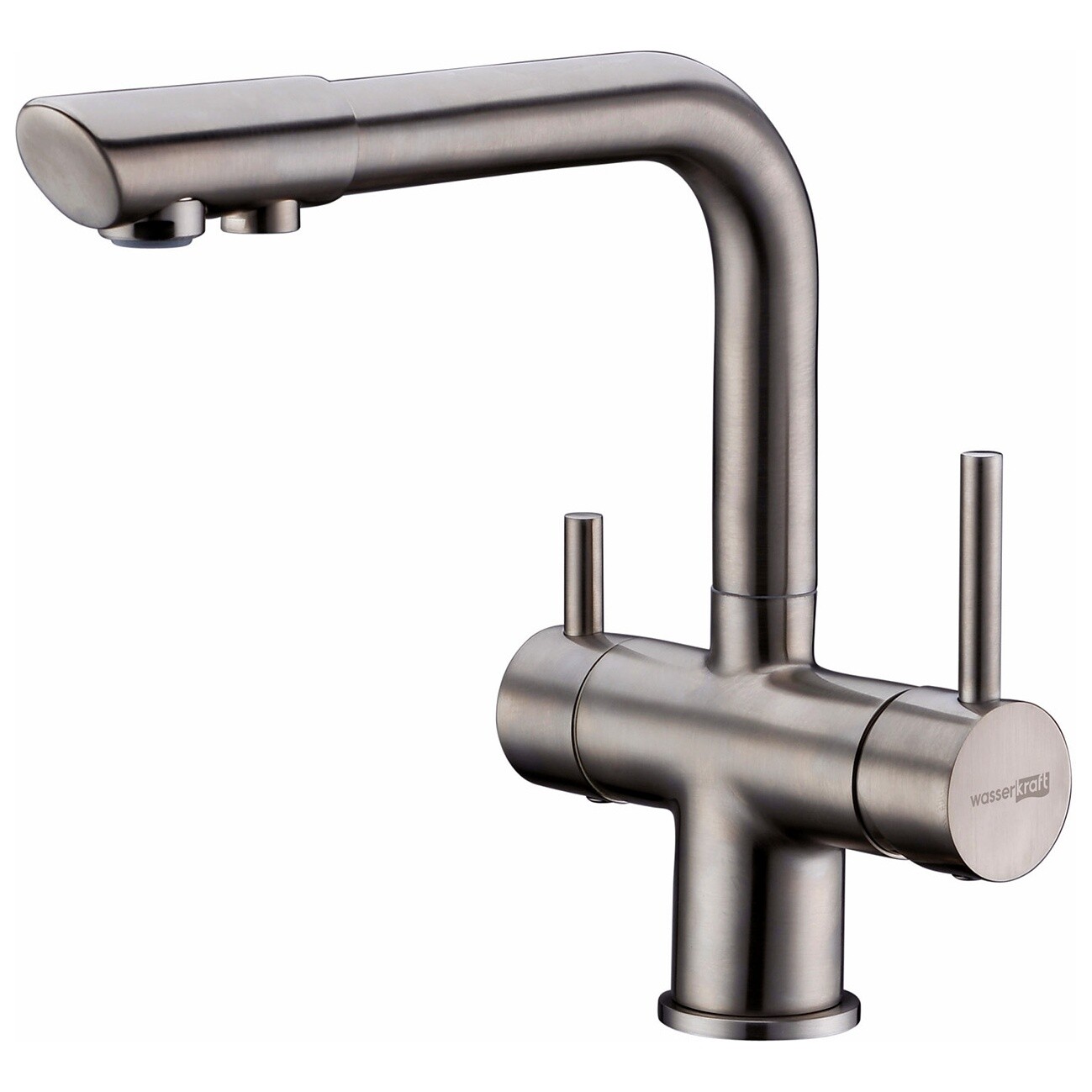 Смеситель для кухни под фильтр из латуни никель Wasserkraft A8027 - изображение 4
