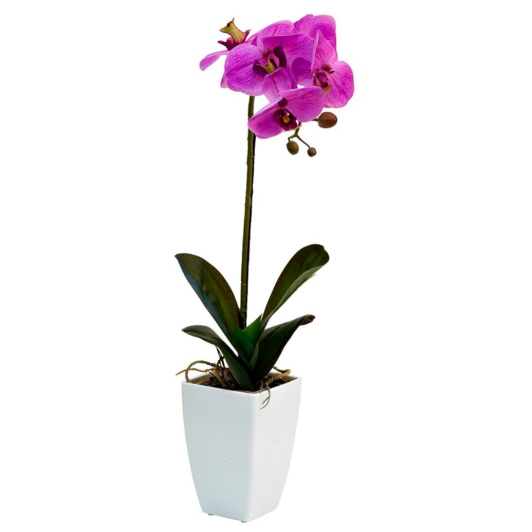 Искусственный цветок &quot;Орхидея&quot; сиреневая в горшке 52 см