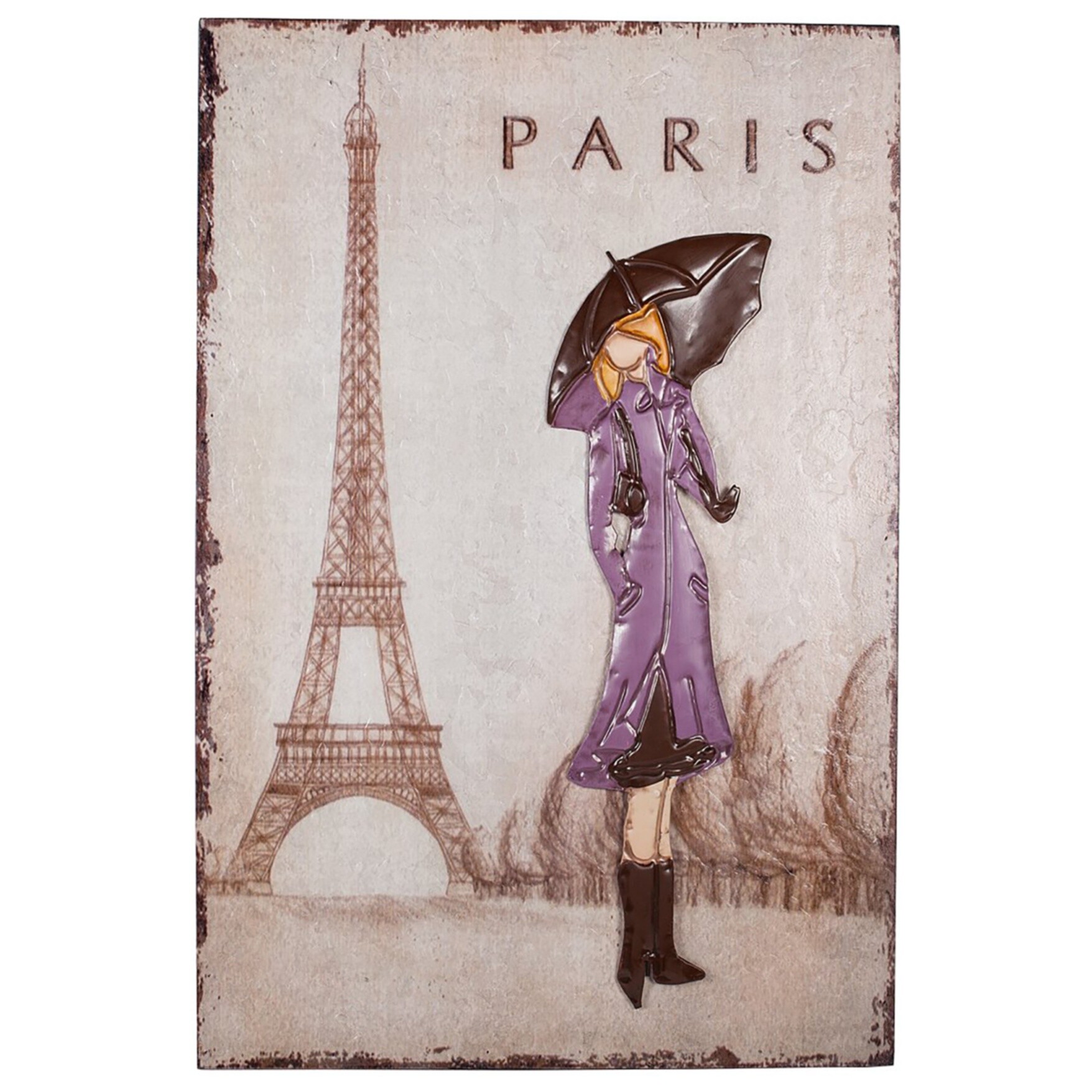 Декоративное настенное панно Paris Girl