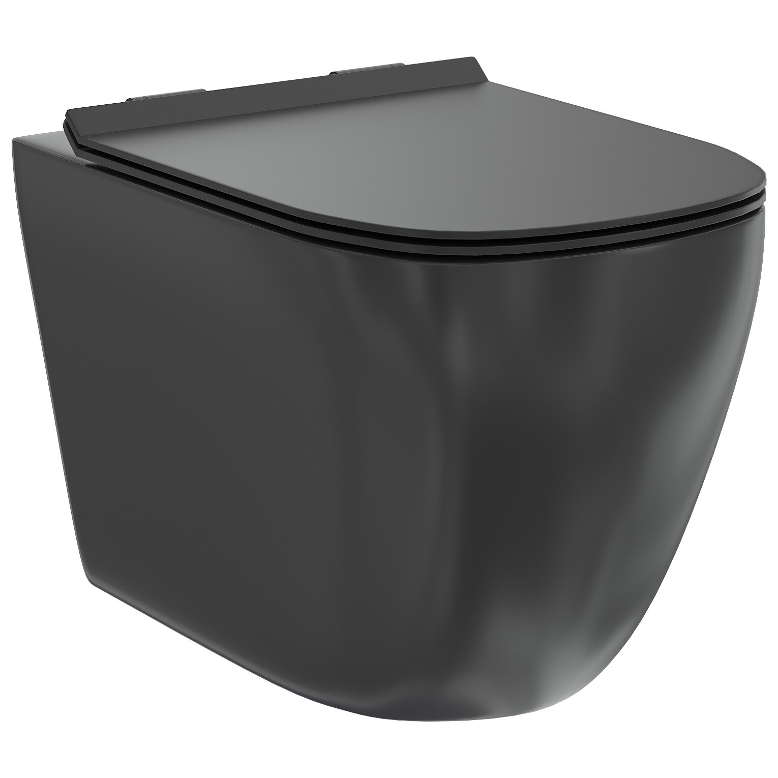 Унитаз подвесной безободковый черный Creto Logan L1 1001-002-L1BLMAT